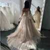 Boho Suknia ślubna 2021 Sweetheart Aplikacje Koronki A-Line Puffy Rękawy Princess Elegancka suknia ślubna Bride Suknie Suknie