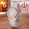 Relojes de pulsera Hombres Mujeres Pareja Reloj Real Cerámica Deportes Reloj de pulsera Oro blanco Diamantes Relojes vintage269c