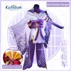 COS Baal Raiden Shogun Anime Genshin Impact Cosplay Vêtements Corps Humain Cosplay Costume Femme Ensemble Complet Jeu Anime Jeu de Rôle Y0903