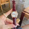 Luxury Lady Watch Green White Black Pink Diamond Dial Women Watches Leather Strap Top Brand Designer Armurs Present till Womens 233Q