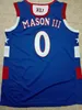 Frank Mason III #0 KU: s Kansas Jayhawks -tröjor Mens 100% dubbel sömda basketbollströjor av högsta kvalitet Anpassa valfritt namn och nummer