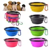 dog Bowls Folding Silicone Travel Portable Collapsible soft Puppy Doggy Food Container for Pet Cat Water Feeding RRE13458