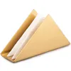 Golden Seat Stainless Steel Triangle Napkin Holder Restaurant el Countertop Table Decor Sheet Paper Stand Tissue Boxes Case 210607