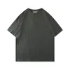 21SS Designer Tide T-shirts borstletter gelamineerde afdruk korte mouw High Street losse oversize casual T-shirt 100% pure katoenen tops A23