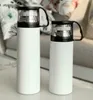 Sublimação em branco copos presentes de natal 304 copos de vácuo de aço inoxidável mdf em branco drinkware diy foto canecas de água por dhl xd24801