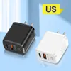 20W PD USB c Wall Charger QC3.0 Power Delivery Quick Charge Adapter TYPE-C Charging US UK EU Plug Fast Charging for Samsung Smatphone