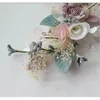 Romantic Fabric Floral Bridal Hair Comb Headpiece Handmade Beach Wedding Accessories Women Ornament 210707