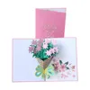 Mother's Day Card 3D Pop-Up Flowers Birthday Card Anniversary Gifts Postcard Mothers Father's Day Greeting Cards