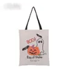 Large Halloween Canvas Bag Reusable Fabric Bag for Trick or Treating Halloween Candy Gift Bags Gift Sack Bags ZZE8198