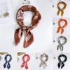 Anacardi fiori Seta Sciarpa Sciarpa Sciarpa Collo Collo Hair Tie Band Bag Warp Neckerchief Hijab Foulard Femminile Foulard 70 * 70 cm Luxury