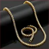 Collane mens lady oro argento nero simulato diamante hiphop 1 riga bling bling bling catena di tennis collana braccialetto set 86 u2