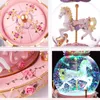 CAROUSEL Crystal Ball Music Box Accueil Décor Day Pour Enfants Femme Anniversaire Cadeau d'anniversaire