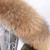 Maomaokong Natural Real Raccoon Fur Collar Women Coat Parkas Kvinna Vinter Kvinnors Jacka Polded S 211216