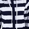 Autumn Women Striped Hoodies Sweatshirt Long Sleeve Hooded Zipper Pockets Jackets Casual Plus Size Tracksuit Female Clothes 210910