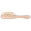 Bamboo Bristles Detangling فرشاة شعر خشبية رطب أو جاف بيضاوي الشعر فرشاة الشعر 16 * 4.5 * 3 سنتيمتر للنساء الرجال والأطفال 481 V2