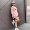 Damen Hoodies Sweatshirts Rosa Sweatshirt Hip Hop Pastell für Frauen