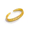 24KT Gold Bracelet Coin Bangles Fashion Woman Girl Birthday Wedding Gift Simple Push-pull