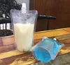 200PCS Transparent flaska Dryck Liquid Juice Milks Kaffe Mjölk Te Yoghurt Förpackning Sug Mouth Bag