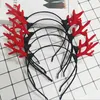 LED poroża Light Up Pałąk Lamienny Flashing Hair Sticks Halloween Christmas Party Cosplay Prop Light Emitting Xmas Deer Hair Flash 1705 B3