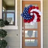 Fiori decorativi ghirlande ghirlanda IC Decorazioni per porte anteriori ghirlanda 4 luglio Flag americano bandiera americana USA Decorazioni sospese VE6431481