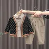 Giyim Setleri 2021 İlkbahar Sonbahar Bebek Boys Set Giyim Çocuklar Pamuk Hırka Ceket + Gömlek + Pantolon 3 Adet Spor Takım Elbise Çocuk