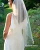 Ucuz Kadın Veils 1 Katmanlar Parmak Uzunluğu Tarak Fildişi Için / Beyaz Peçe Gelin Kesim Kenar Tül Düğün Peçe Için X0726