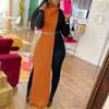 Robes décontractées 2021 Mode Automne Hiver Pull tricoté Robe Femmes Turlneck Sans manches Side Slit Tenues Fête d'anniversaire Longue Ma228E