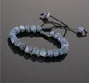 Natural Gemstone Cura Crystal Round Beads Braceletes Preto Gallstone Malachite Tigre Bracelete Olho