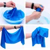 NEWIce Cold Towel Single Layer Sports Cool Quick Dry Cooling Fabric Print Cotton Beach Washcloths Swimwear EWD7688