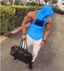 New Men Bodybuilding Cotton Tank top Gyms Fitness Hooded Vest Sleeveless Hoodie Casual Fashion mens Workout Clothing