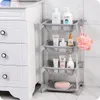 Kitchen Organizer PP Storage Rack Shelf With Movable Basket Bathroom Refrigerator Side Shelves 34 Layers Fruit Y200429