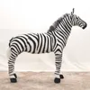 90 cm großes, hübsches, stehendes Zebra, lebendige, simulierte Kuscheltiere können Modell fahren, Kinder montieren, dekorieren, Plüschpuppe, Kinderspielzeug, Geschenk 210728