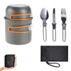 Unlalight Camping Cookware Посуда Утюг Открытый Посуда Набор Пешие прогулки Pictic Backpacking Cost Pan 1- 2Persons