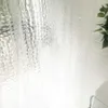 Waterproof 3D Bathroom Shower Curtain Transparent with Hooks Thickened Bathing Sheer Wide Bath 210915