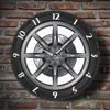 Personnalisé Votre Garage Nom Service De Voiture Réparation Garage Acrylique Horloge Murale Pneu Roue Auto Montre Vintage Mécanicien De Voiture Atelier Décor 210310