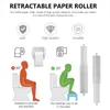 Toiletpapierhouders 4 stuks Rollen Tissue Box As Kern Lente Intrekbare Reel180q