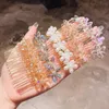 Pettini per capelli tiara da sposa Accessori per capelli da sposa per donna Copricapo con strass color oro Pettini per capelli moda fatti a mano