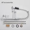 Black and Rose Golden Spring Pull Down Kitchen Sink Faucet amp Cold Water Mixer Crane Tap with Dual Spout Deck Mounted1072971