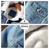 Mężczyźni Kurtka i płaszcz Modny Ciepły Polar Gruby Denim Winter Moda Męskie Jean Znosić Męski Kowboj Plus Rozmiar 6XL 211217