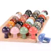 Kleine Natuurlijke Kwartssteen Mini Paddestoel Carving Crystal Healing Decoratie Ambachten