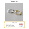 Klusterringar 925 Sterling Silver Ring Ins Minimalistisk Oregelbunden våg för Kvinnor Resizable Handgjorda Zilveren Ringen Bijoux Femme