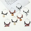 Ingenioso aro Cosplay aleación encanto pendientes calabaza fantasma araña Web murciélago colgantes cuentas negras sudamericano oro plata pendiente joyería para mujer fiesta de Halloween