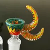 2 Stile berauschende Glasschüsseln 14 mm männliche farbige Trichterschüssel Stück trockenes Kräutertabak-Rauchzubehör für Quarz-Banger-Ölplattformen Shisha