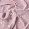 Tecido de algodão puro macio e respirável crianças dupla gaze crepe tissu para bebê estrela impressão material para sleepwear têxteis xj48 210702