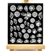 Hot Selling Fashion Nail Sticker Decals 3D Relievo Flower Nail Sticker Sheet DIY Nail Art Tools
