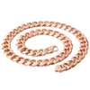 Charming 316L Stainless Steel Rose Gold Cuban Curb Link Chain Men039s Unisex039s Necklace 236quot Bracelet 866quot Se4910915