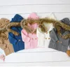 New Winter Baby Boys Girls Cardigan lavorato a maglia Giacche Autunno Warm Infant Baby Fur Maglioni con cappuccio Cappotto manica lunga per bambini 210308
