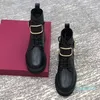 2022 Fashion Luxury Designer Brand Women Boots Woman039S Lederen schoenen Ankle Boots Factory Direct vrouwelijke ronde hoofd korte size38584006