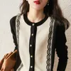 Women Sweater Jacket Oversized Knitted Cardigans Loose Lace Jumpers Korean Clothing Robe Long Elegnat Female Coat 210604
