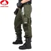 PANTALONI CARGO Tuta da uomo Abbigliamento militare da uomo PANTALONI TATTICI MILITARE Lavoro Molte tasche Combat Army Style Uomo Pantaloni dritti 211201